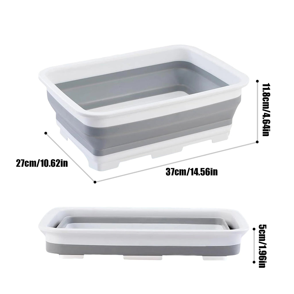 Foldable Foot Wash Basin – Portable Pool & Outdoor Foot Tub Foldable Foot Basin Axl Gray