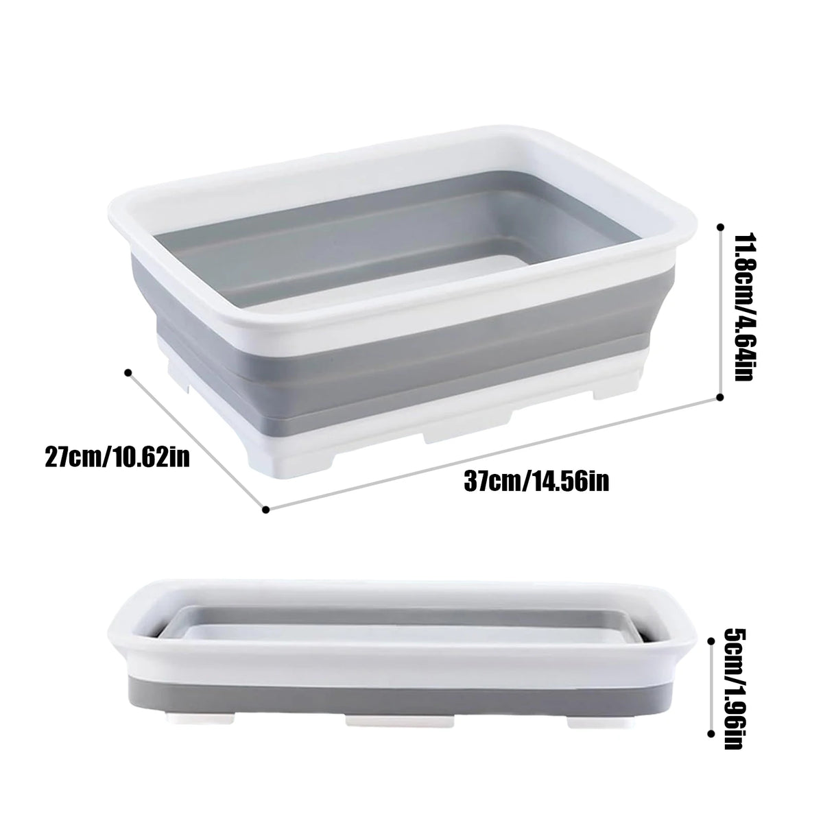 Foldable Foot Wash Basin – Portable Pool & Outdoor Foot Tub Foldable Foot Basin Axl Gray