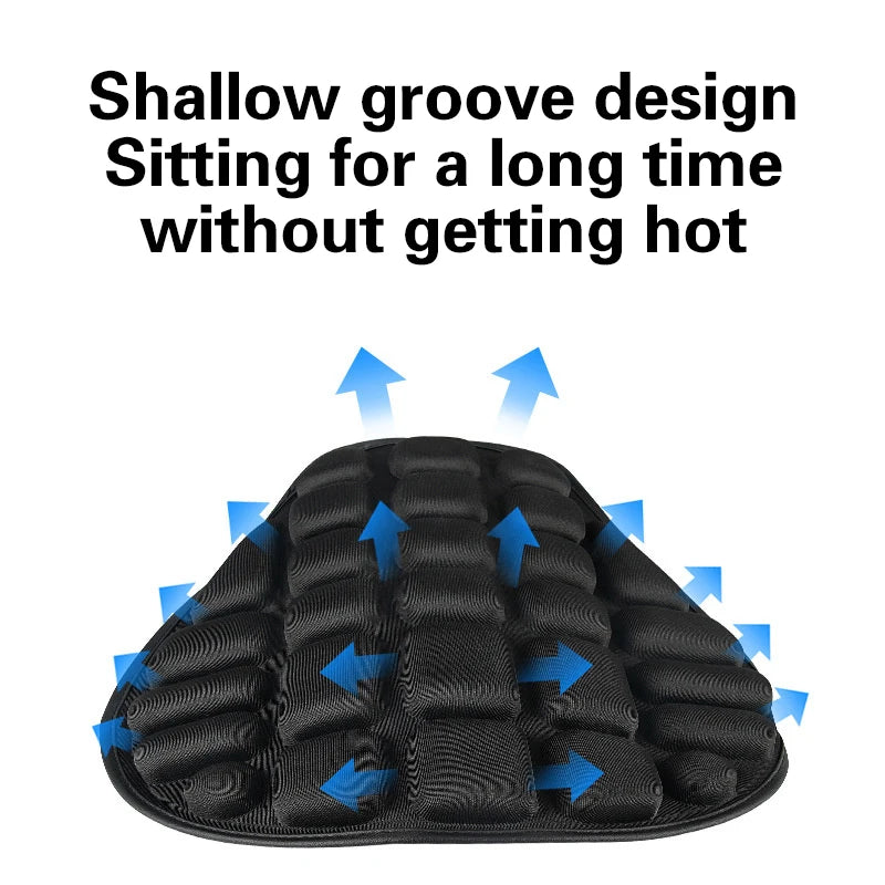 Black Motorcycle Air Seat Cushion Cover – Universal Fit Motorcycle Seat Cushion Axl