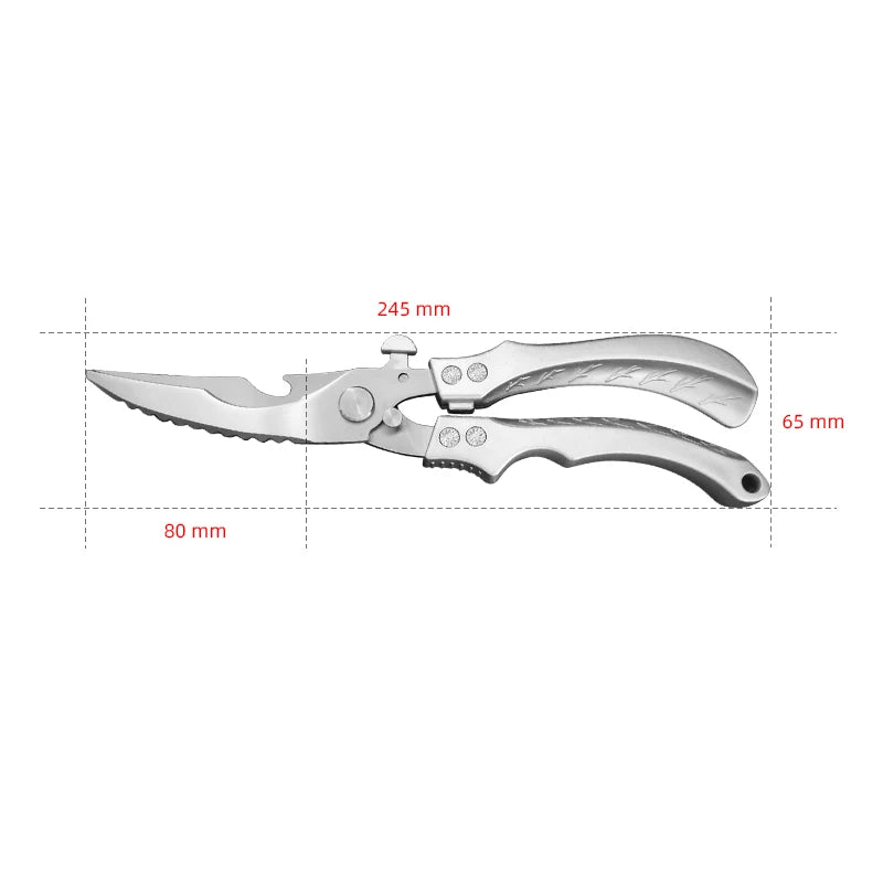 InLeung Heavy-Duty Kitchen Scissors – Sharp Stainless Steel Kitchen Scissors Axl A Kitchen Scissor