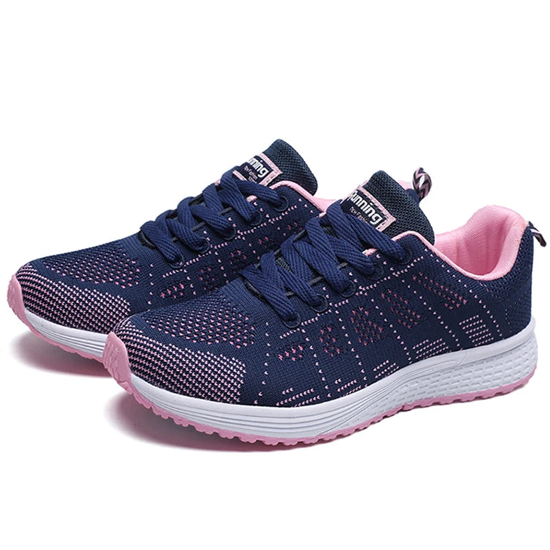 HAJINK Women's Classic Lace-Up Sneakers | Casual Gym Shoes Women's Sneakers Axl Blue 37