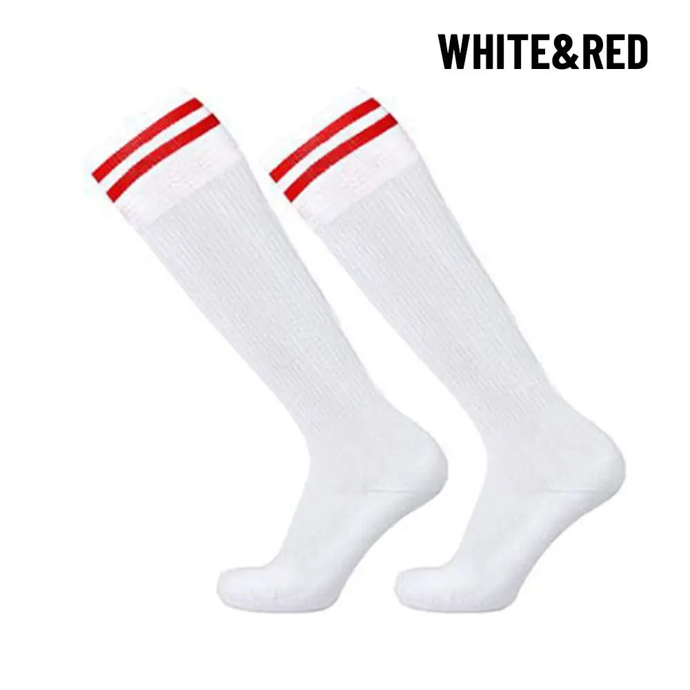 Kids Non-Slip Grip Football Socks – Breathable Sports Socks Kids Football Socks Axl white-red
