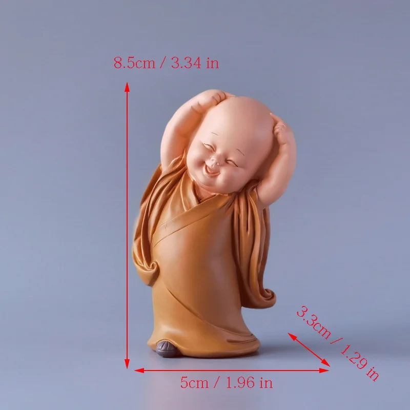 Resin Little Monk Mini Statue – Handmade Home Decor Gift Decorative Figurine Axl
