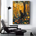 Gustav Klimt Cat Canvas Wall Art – HD Print Poster | Home Decor Canvas Wall Art Axl Black15 30X40cmFrameless