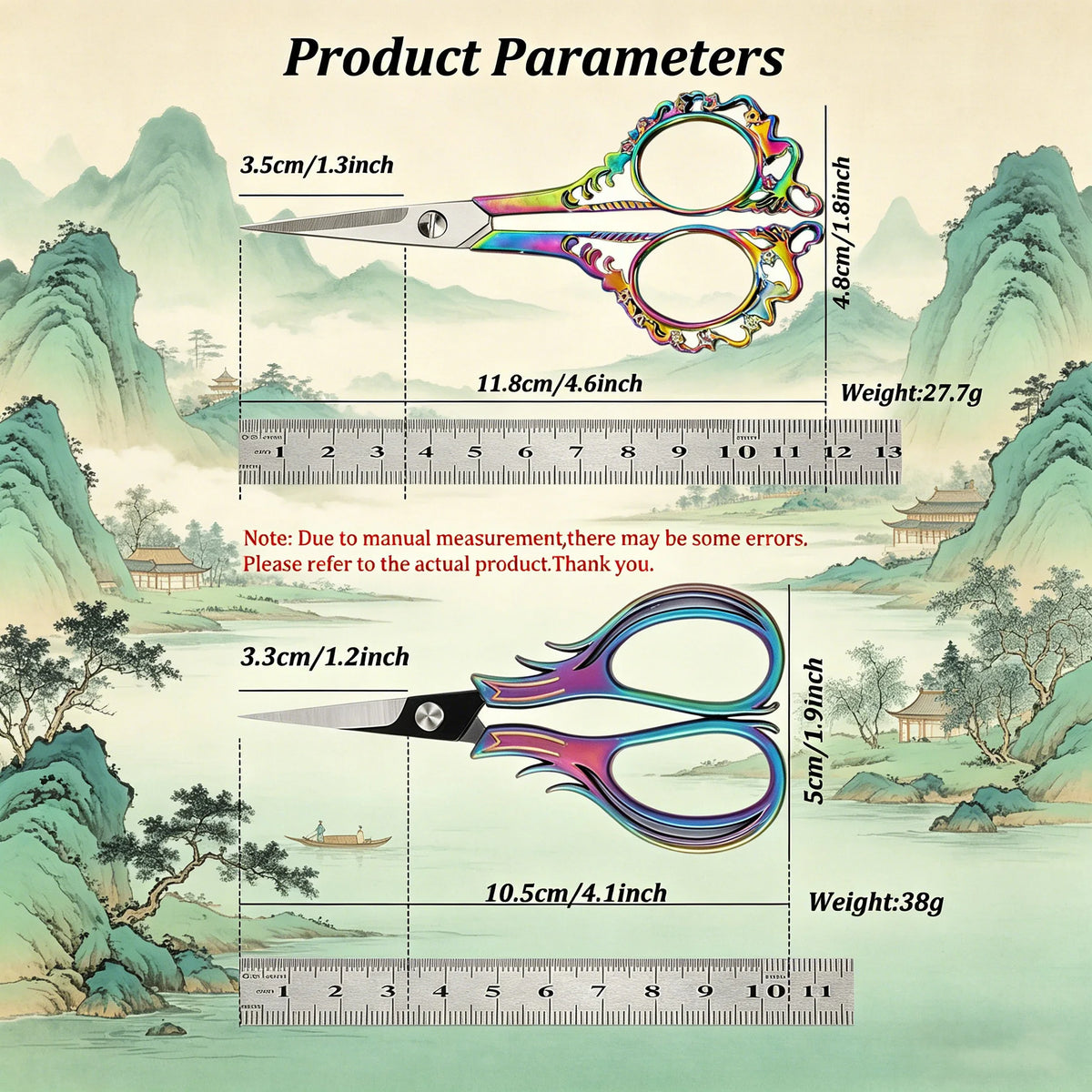 Premium Handmade Embroidery & Tailor Scissors – Stainless Steel Embroidery Scissors Set Axl