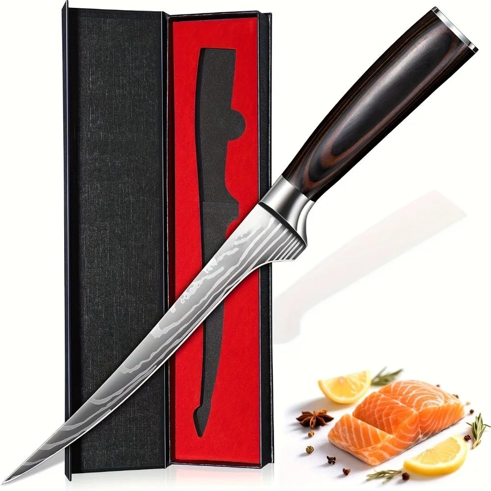 6-Inch Japanese Forged Chef Knife – Alloy Steel, Wooden Handle Chef Knife Axl