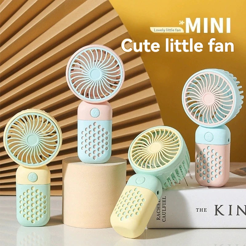 Portable Mini USB Handheld Fan – Cute Cartoon Rechargeable Mini Handheld Fan Axl