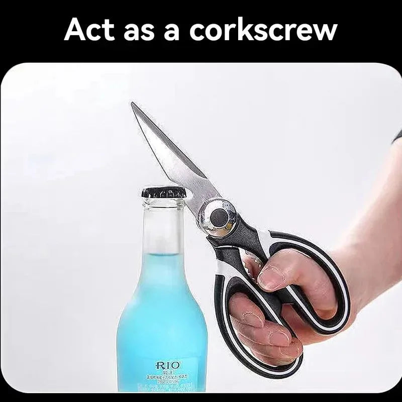 Heavy-Duty Stainless Steel Kitchen Scissors | Multi-Use Kitchen Scissors Axl