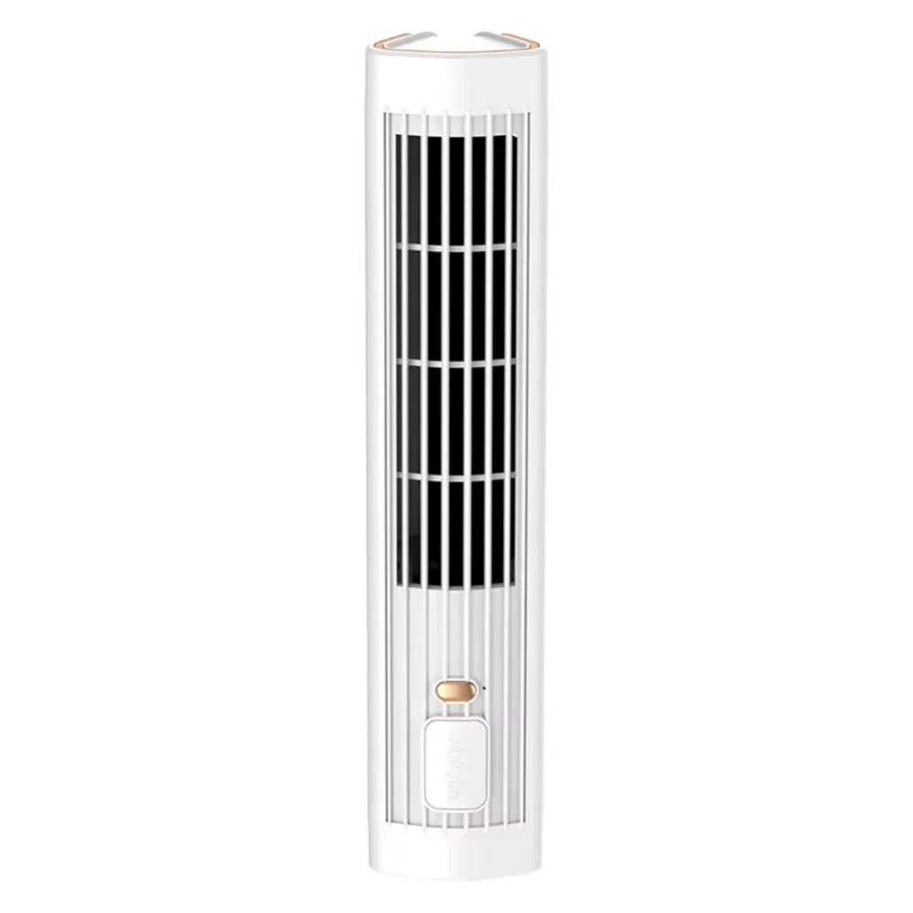Portable Bladeless Tower Fan – 3-Speed Quiet USB-C Desk Fan Portable Tower Fan Axl White