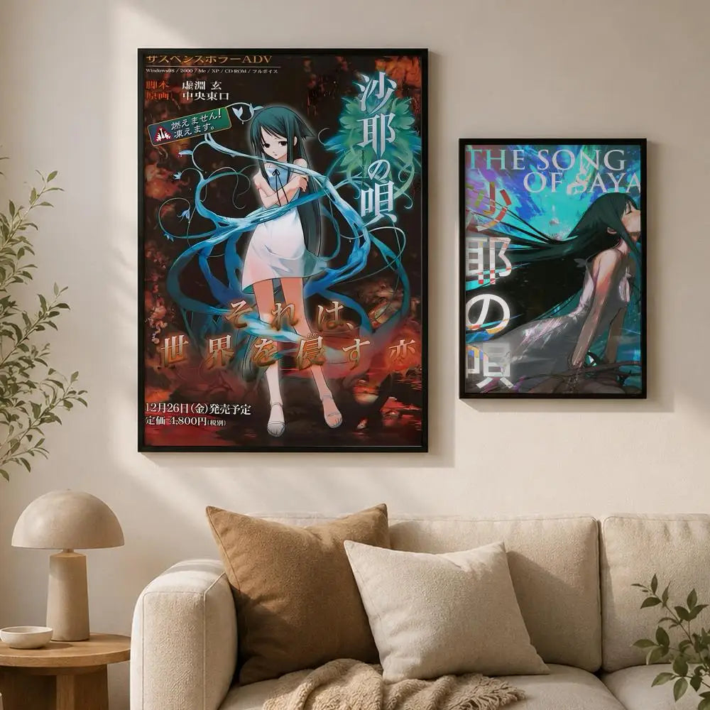 Song of Saya Wall Poster – Waterproof Peel & Stick PVC Art Game Art Poster Axl