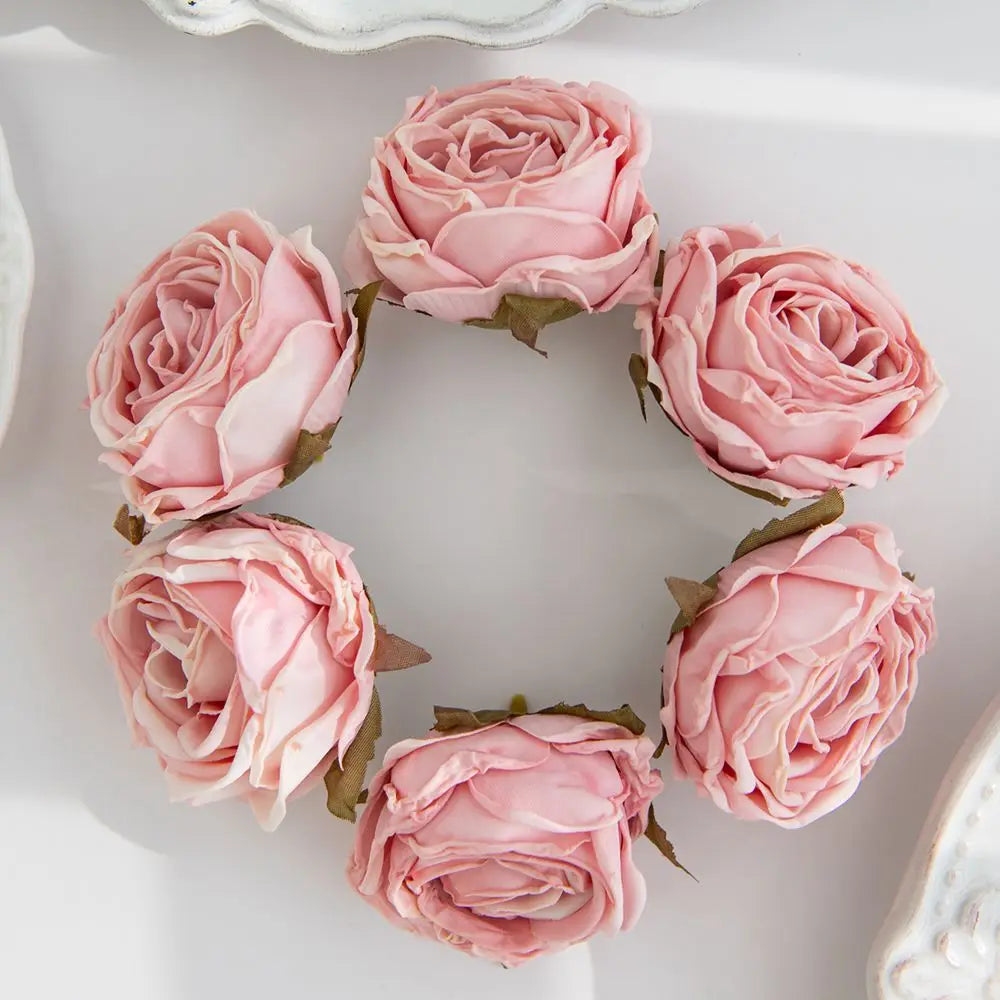 Silk Burned Edge Roses – Artificial Flowers for Wedding Décor Artificial Flowers Axl color12 40PCS