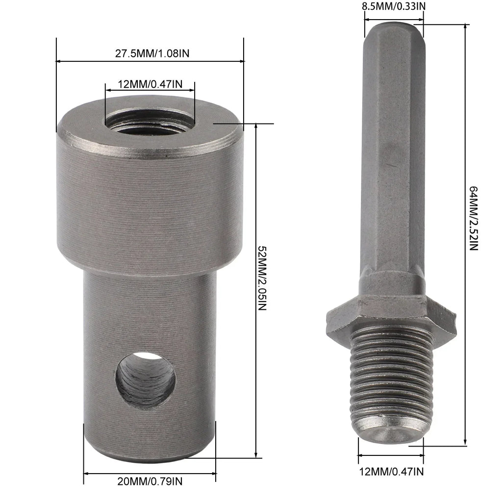 Earth Auger Adapter Tool – 4 Interface Types for Drill & Wrench Auger Drill Adapter Axl