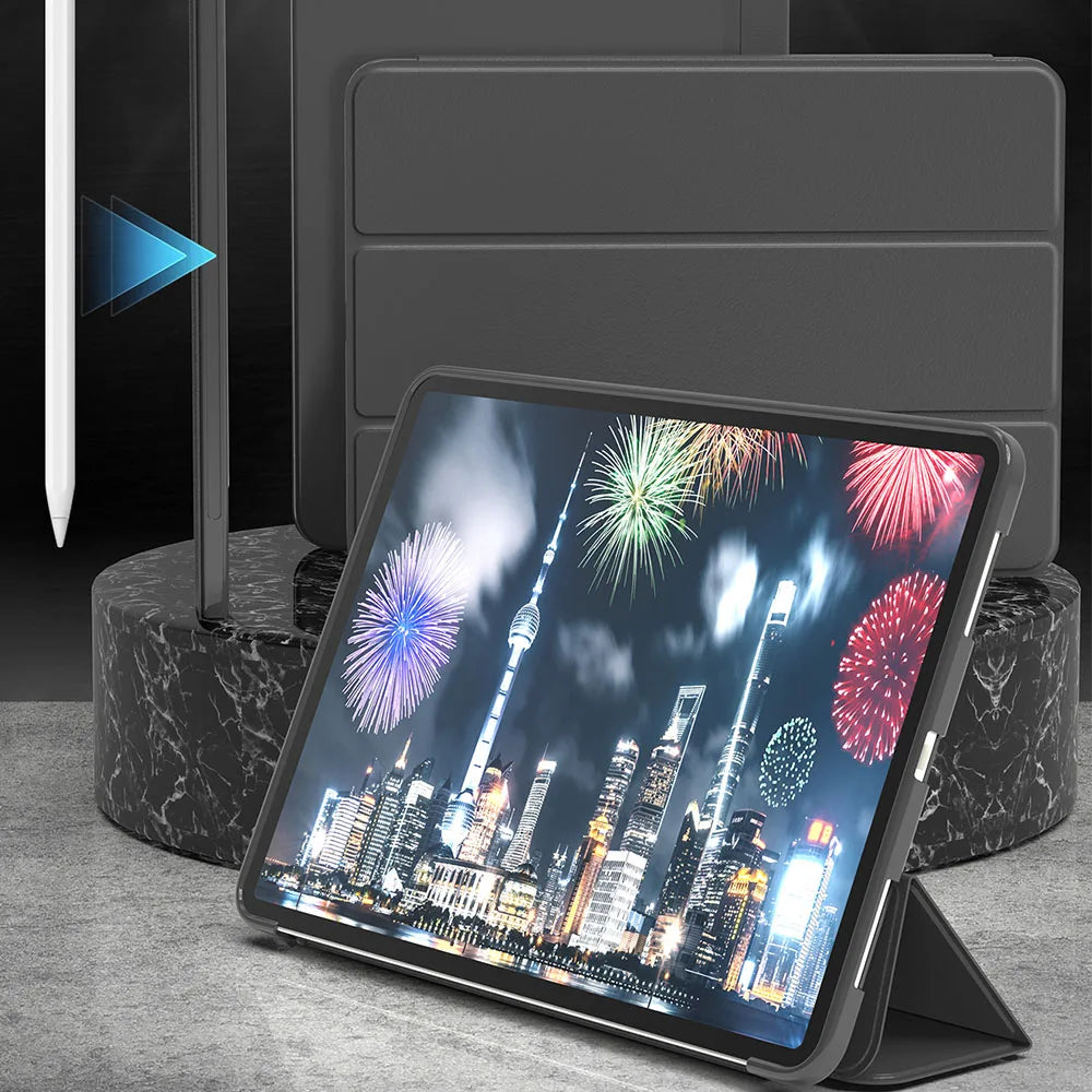 Slim iPad Case Hard Shell Fold Stand – Multi-Gen Compatible Tablet Case Axl