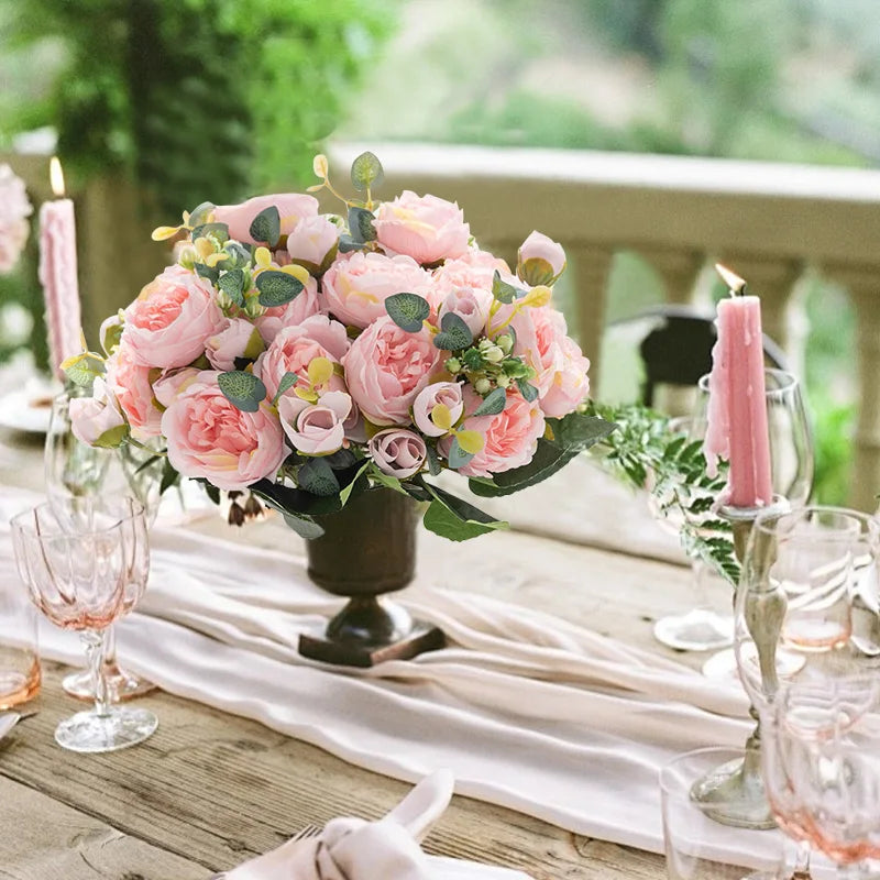 Silk Rose Artificial Flowers UV Protection – Wedding & Home Decor Artificial Silk Flowers Axl