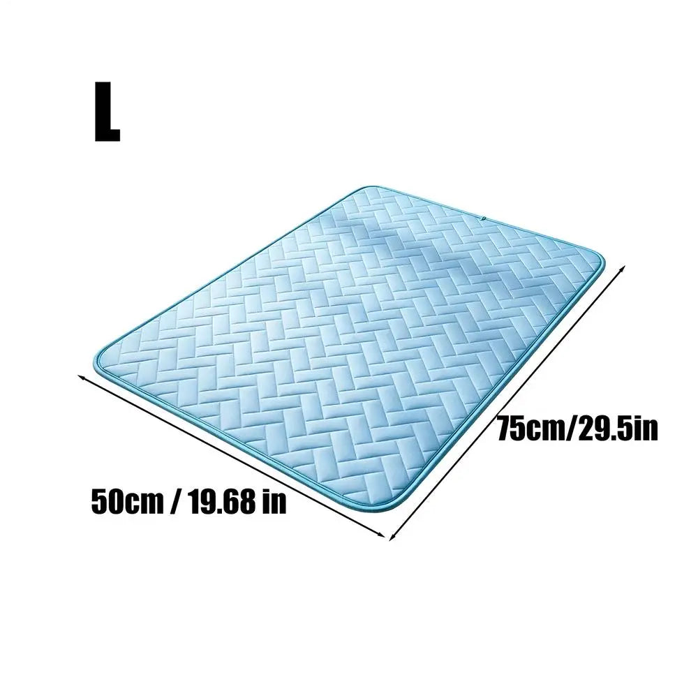 Ice Silk Pet Cooling Mat for Dogs & Cats – S to 2XL Pet Cooling Mat Axl Blue L