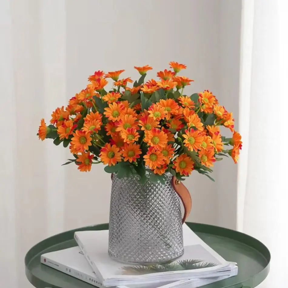 Autumn Silk Daisy Artificial Flowers – Wedding & Home Decor Artificial Flower Bouquet Axl