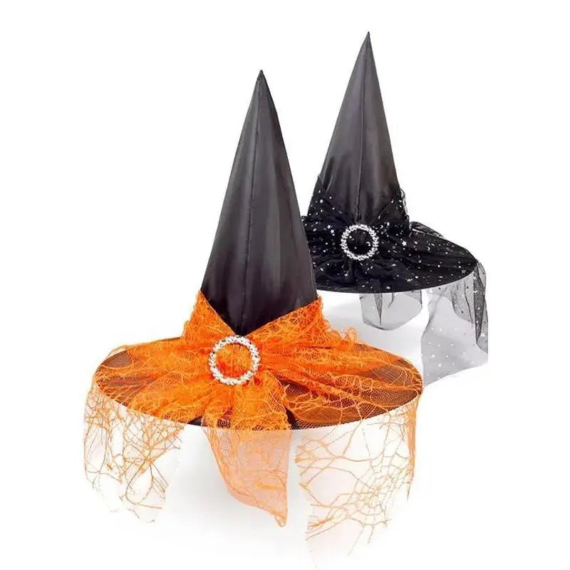 Halloween Mesh Witch & Wizard Hat – Adults & Kids Cosplay Costume Hat Axl