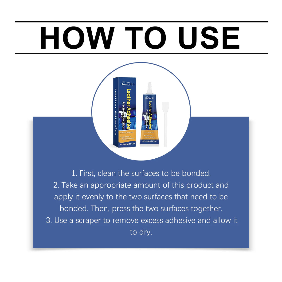 Flexible Leather Repair Glue – Quick-Dry Strong Bond 50ml Leather Repair Adhesive Axl
