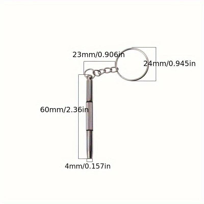 5-Pack 3-in-1 Mini Eyeglass Repair Screwdriver with Keychain Mini Screwdriver Set Axl