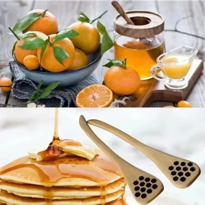 Wooden Honey Dipper Spoon – Eco-Friendly Heart Pattern Wooden Kitchen Spoon Axl