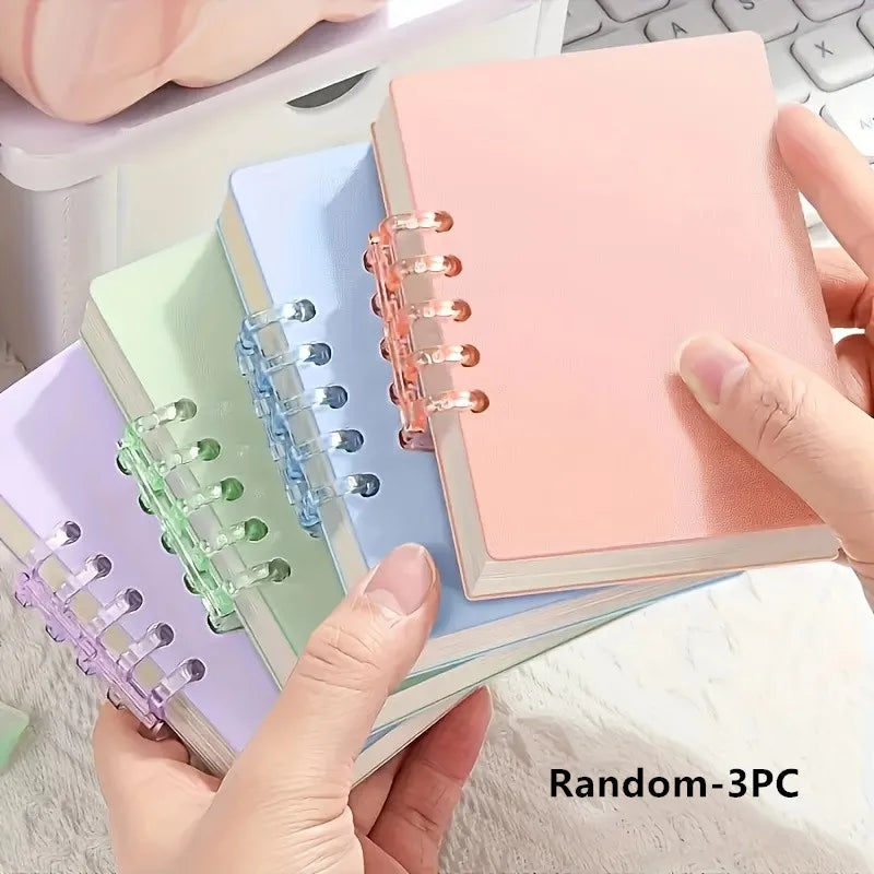 A7 Spiral Notebook Set 2pc/3pc – Pocket Size Lined Notepad Spiral Notebook Set Axl Random-3pcs