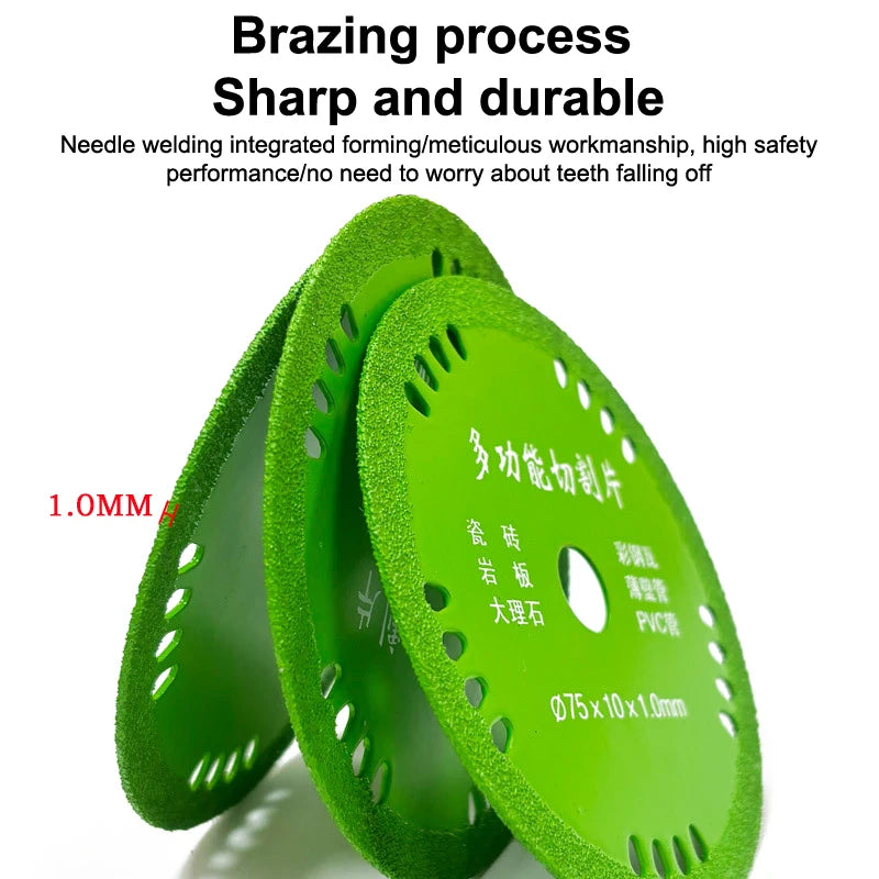 75mm Diamond Cutting Disc – 3" Glass Marble & Jade Saw Blade Diamond Cutting Disc Axl