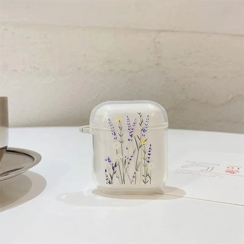 Floral Transparent AirPods Case – AirPods 1, 2 & Pro Cover Earphone Case Axl