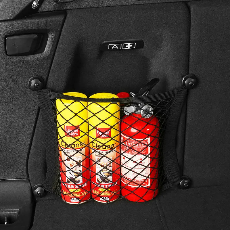 Car Trunk Mesh Organizer – Universal Seat Back Storage Net Car Trunk Organizer Axl