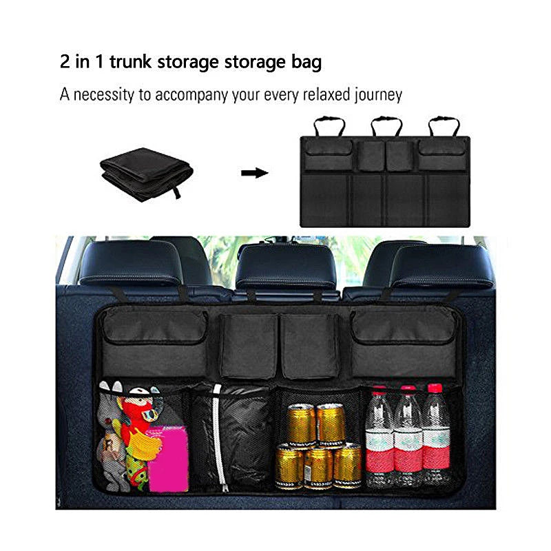 Car Backseat Organizer – Hanging Storage Bag Net for SUV & Van Car Seat Organizer Axl