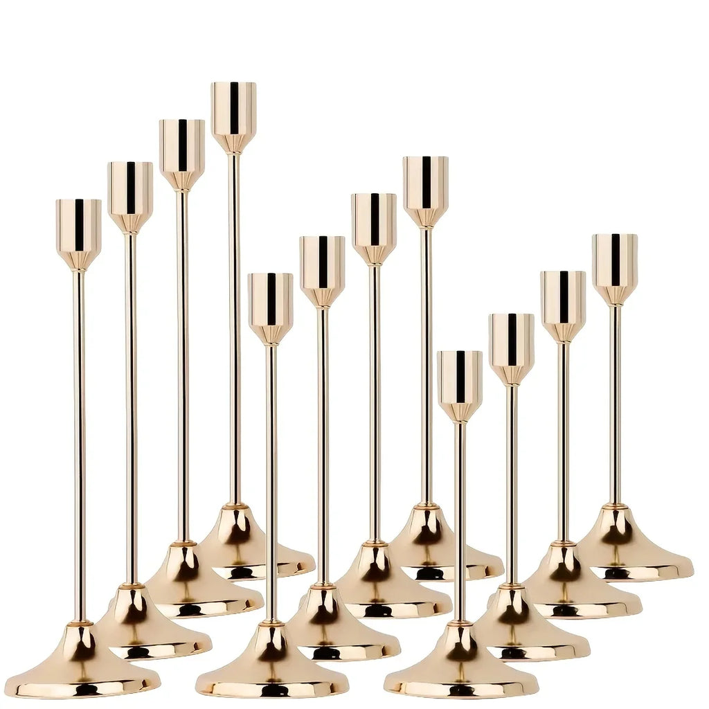 12 Elegant Metal Candle Holders – Wedding & Holiday Decor Metal Candle Holders Axl