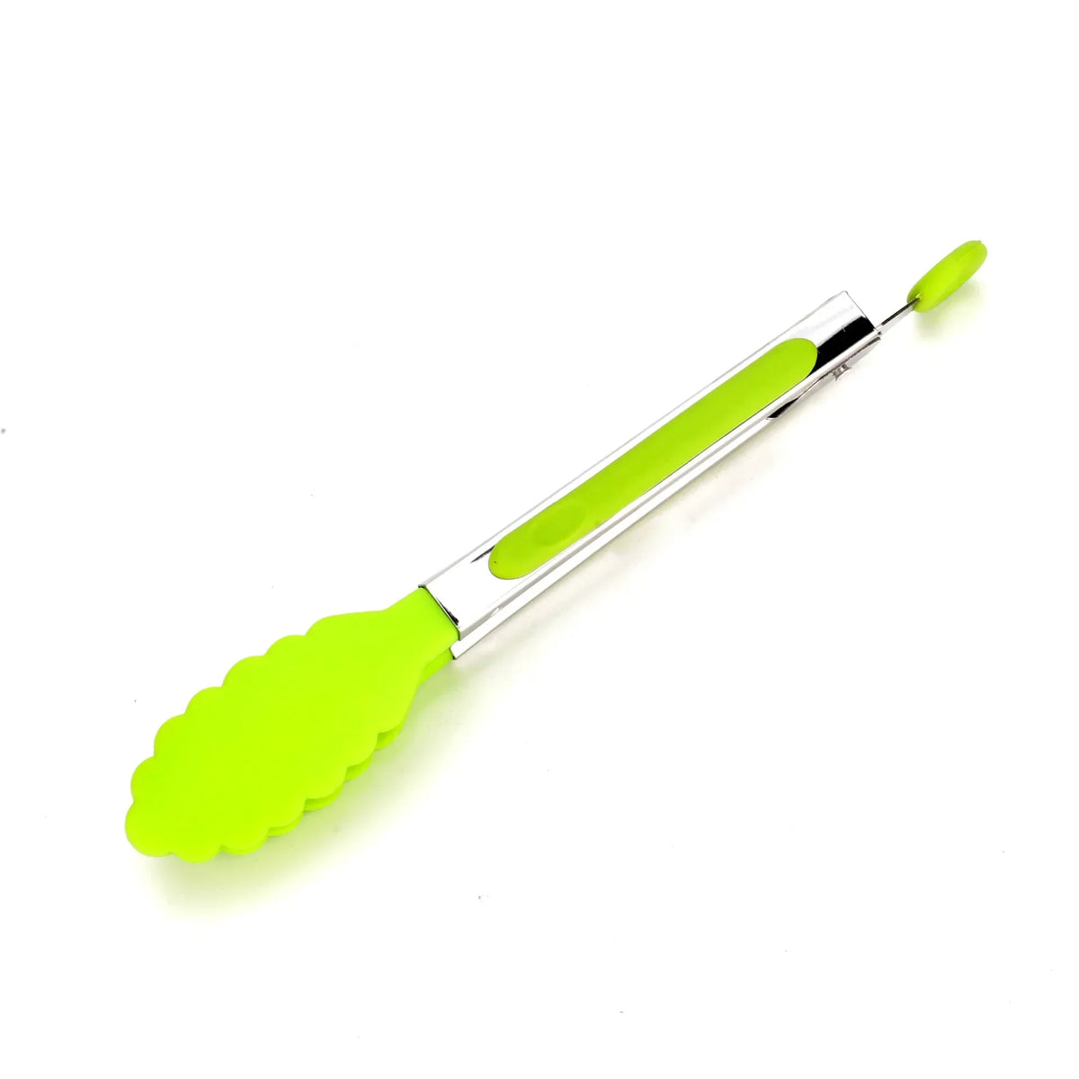 Stainless Steel Silicone Food Tongs – Heat-Resistant 2-Pack Kitchen Cooking Tongs Axl Green-632