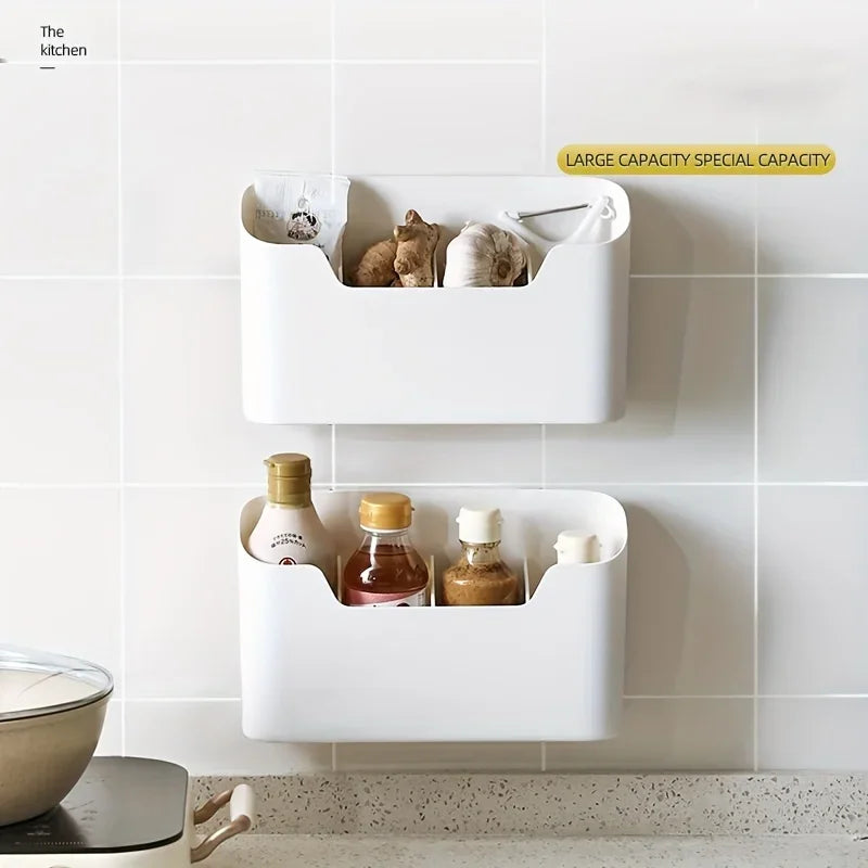 Wall-Mounted Sink Organizer – Punch-Free Adhesive Storage Shelf Wall Storage Organizer Axl