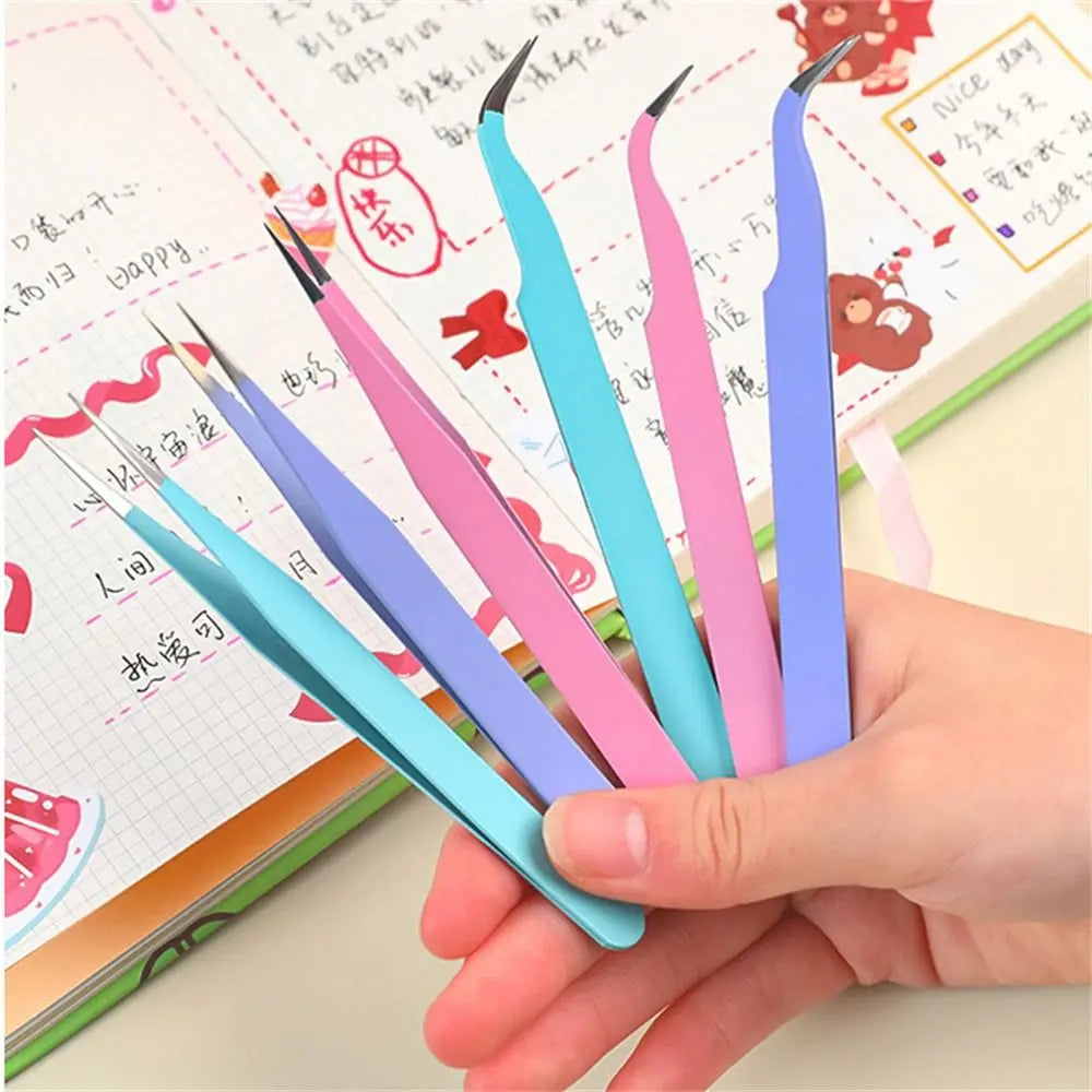 Macaroon Color Sticker Tweezers – DIY Journal Craft Tool Craft Tweezers Axl