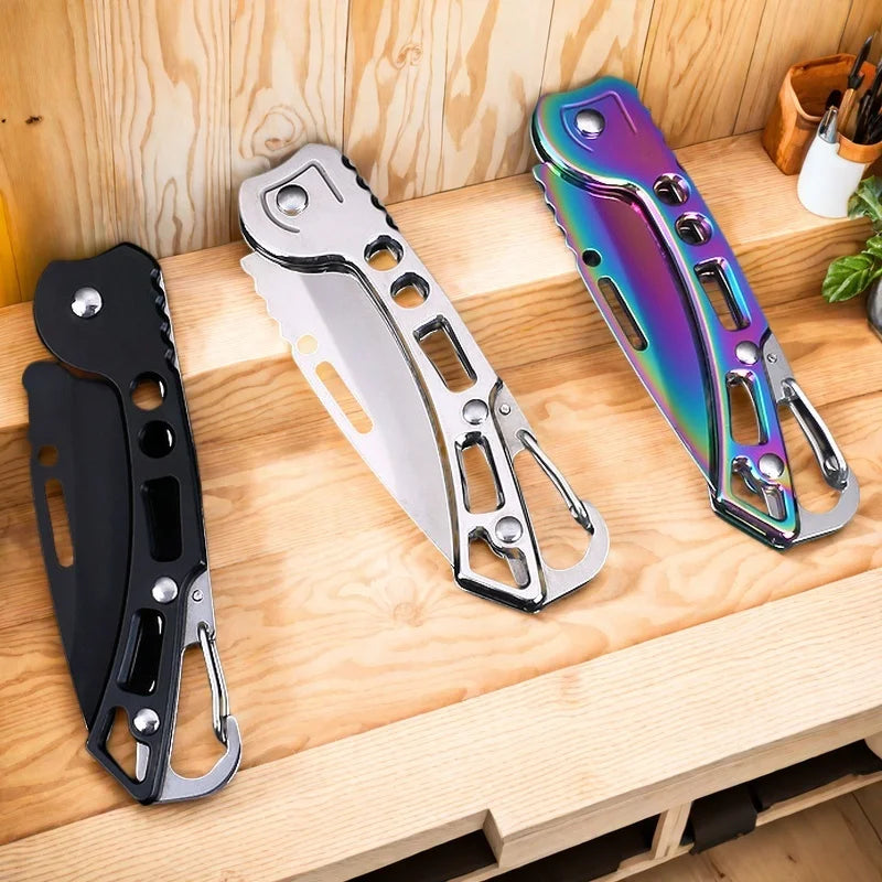 Mini Stainless Steel Folding Pocket Knife with Keychain Rope Folding Pocket Knife Axl