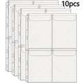 10-Pack A4 Folder Pockets – Multi-Compartment File Sleeves File Folder Sleeves Axl 10pcs-Four pockets