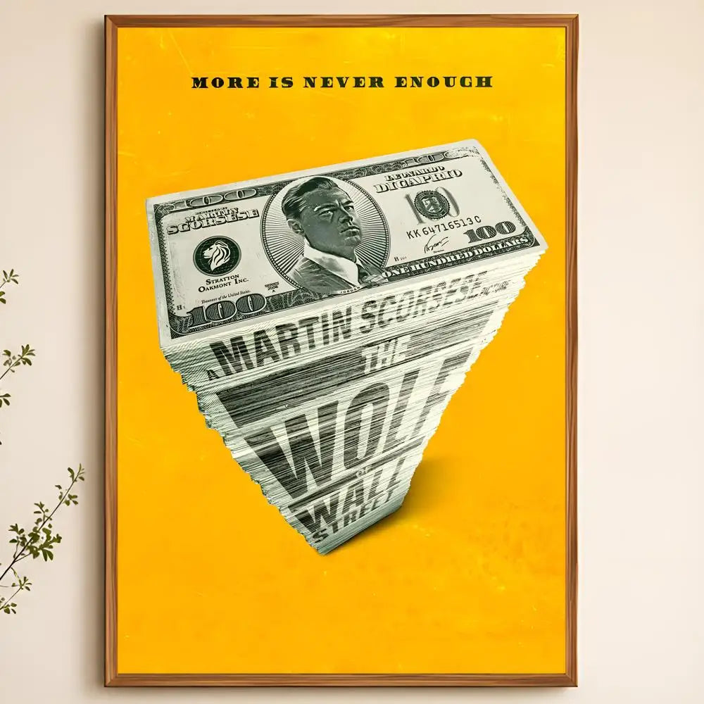 Wolf of Wall Street Movie Poster – Peel & Stick PVC Wall Art Movie Wall Poster Axl