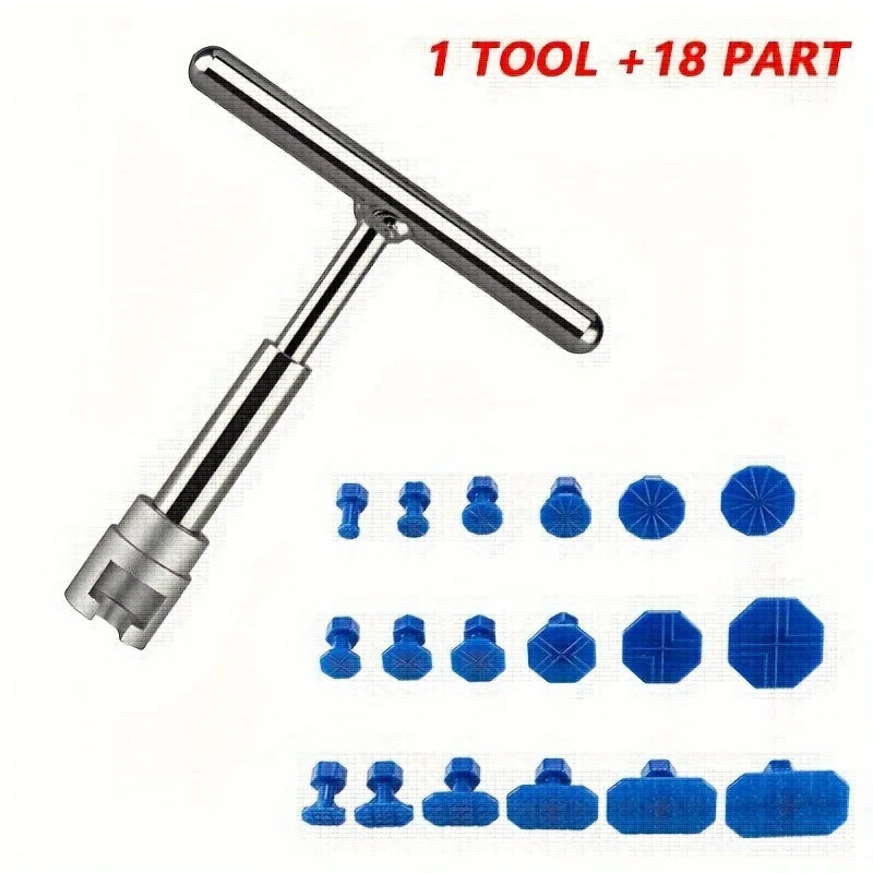 Paintless Dent Repair Kit – T-Pull Tool & 18 Spacers Dent Repair Tool Axl Puller 18pcs Gaskets