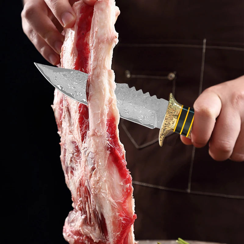 InLeung VG10 Damascus Steel Chef Knife | Wood Handle Damascus Chef Knife Axl