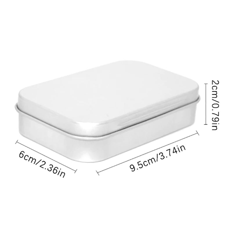 Mini Rectangular Tin Box – Hinged Lid Tinplate Storage Case Tin Storage Box Axl