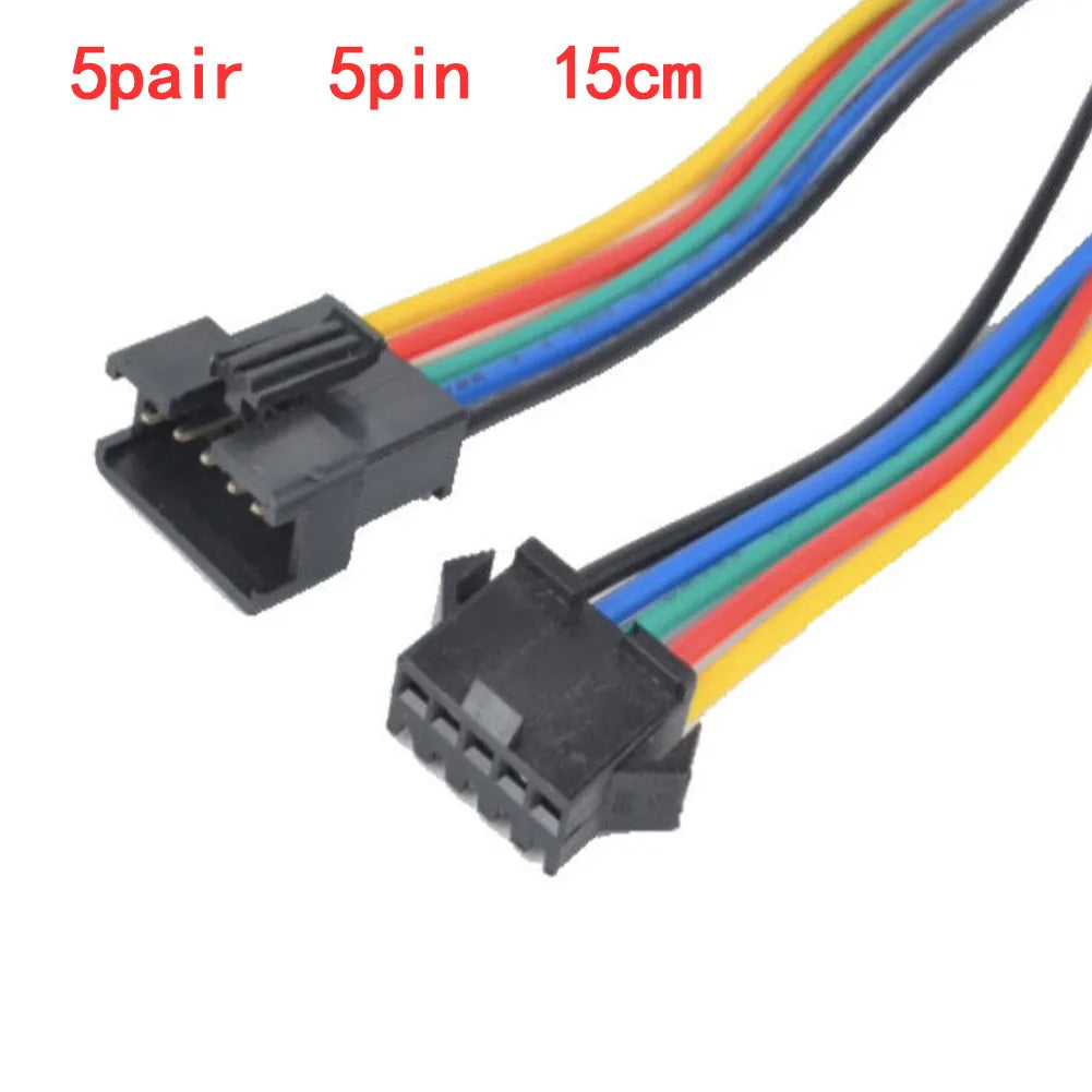 JST SM 2/3/5 Pin Male Female Wire Connector – 5 Pairs for LED Wire Connector Set Axl 5pin-15cm China Mainland