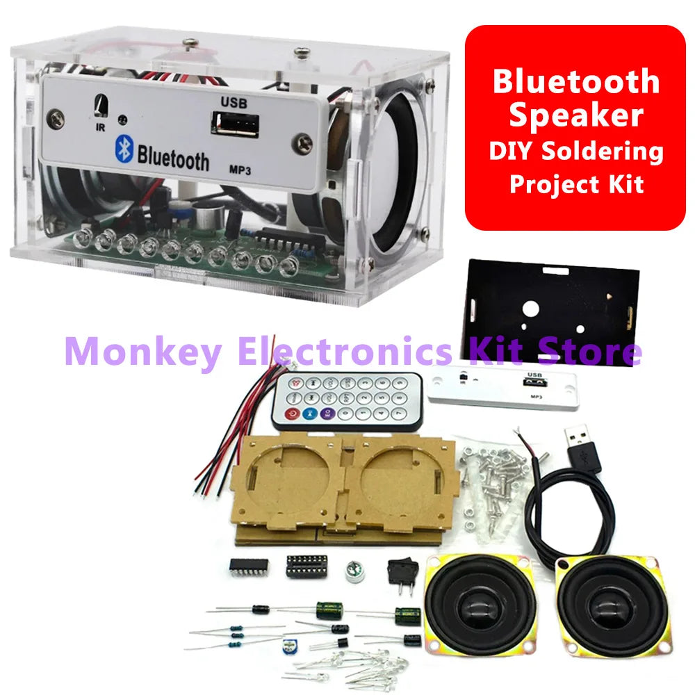 DIY Bluetooth Stereo Speaker Soldering Kit – Acrylic Build DIY Speaker Kit Axl