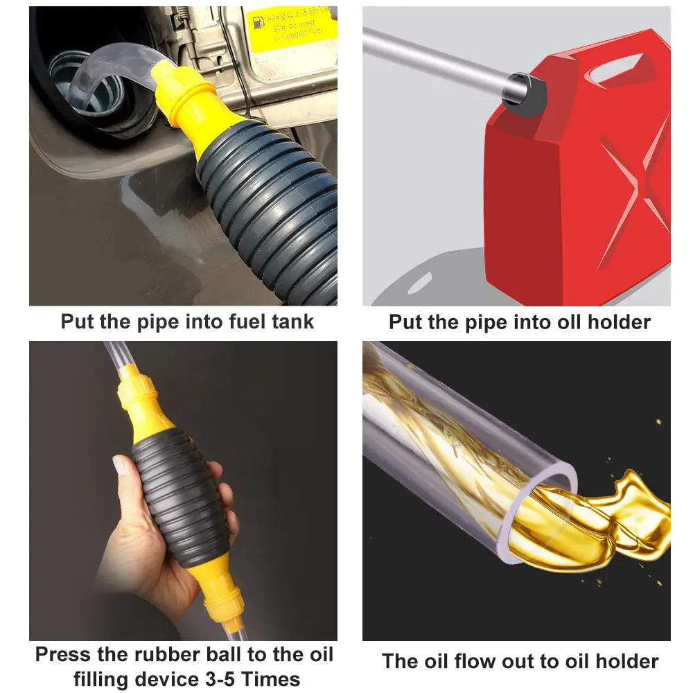 Manual Hand Fuel Siphon Pump – Gas, Diesel & Liquid Transfer Manual Siphon Pump Axl