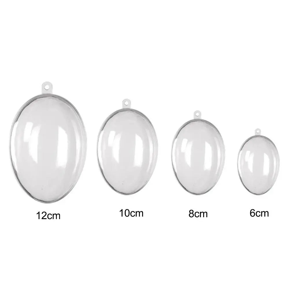 5-Pack Fillable Clear Plastic Easter Eggs – Hanging Party Decor Easter Egg Decorations Axl