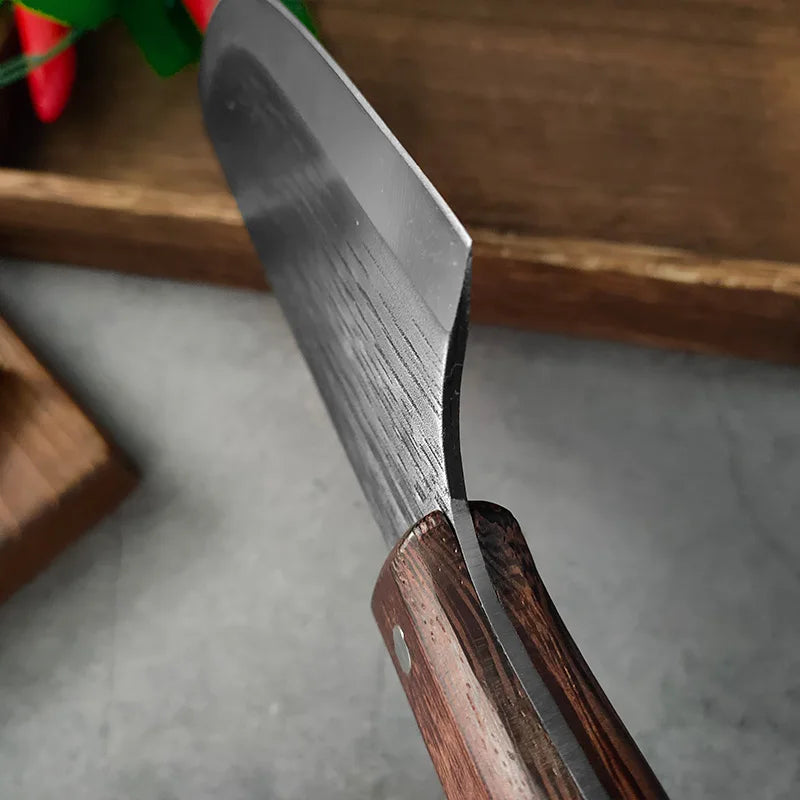 InLeung Stainless Steel Cleaver Knife – Wooden Handle Butcher Kitchen Cleaver Knife Axl