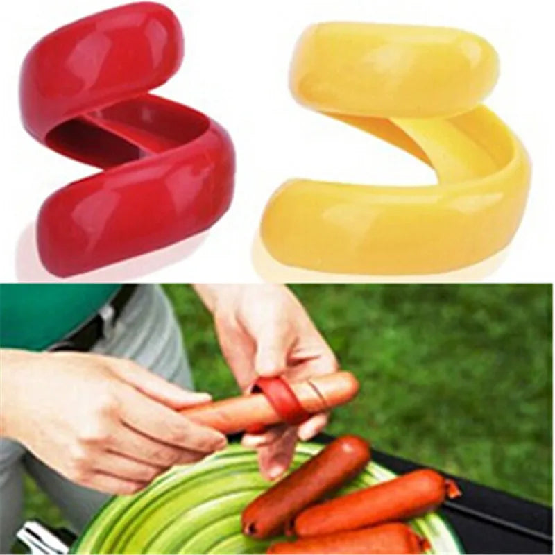 Silicone Hot Dog Slicer & Sausage Cutter Mold | BBQ Kitchen Tool Sausage Cutter Mold Axl