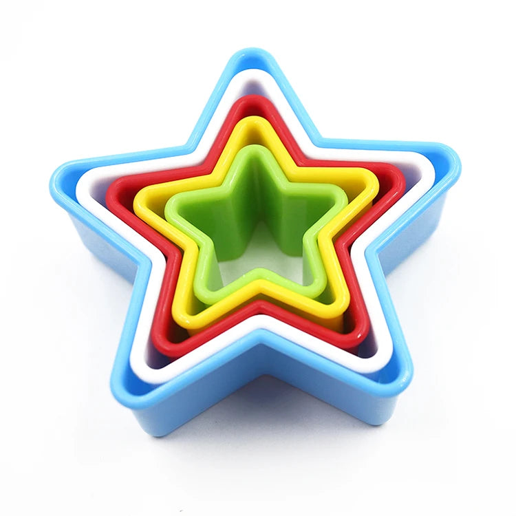 Cookie Cutter Mold Set – Circle, Heart, Star & Flower Shapes Cookie Cutter Mold Axl star