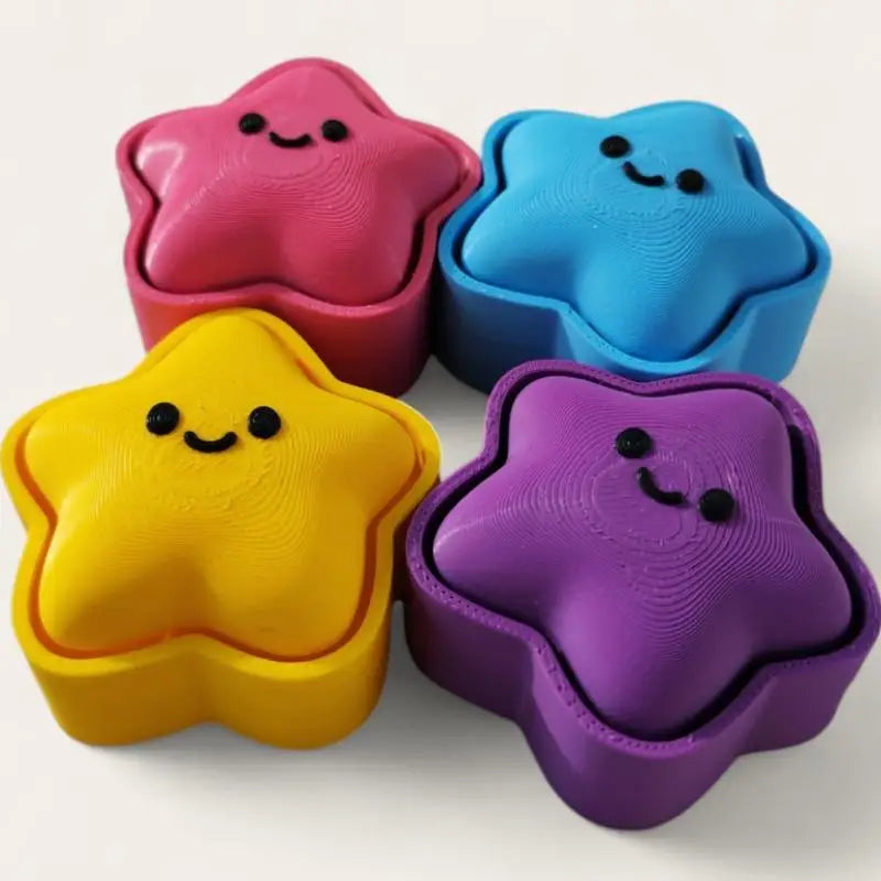 3D Printed Star Keychain – Squeeze Toy & Backpack Charm Novelty Keychain Toy Axl