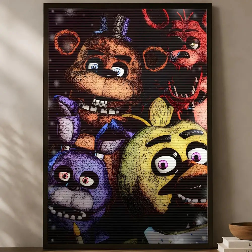 FNAF Self-Stick HD PVC Wall Art Poster – Waterproof Decor Wall Art Poster Axl White07 40X50cmNoframe