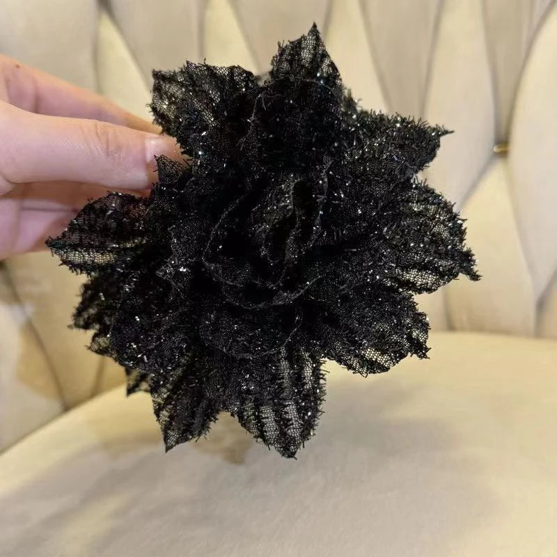 Mesh Flower Hair Claw Clip – Women's Shark Ponytail Clip Hair Claw Clip Axl