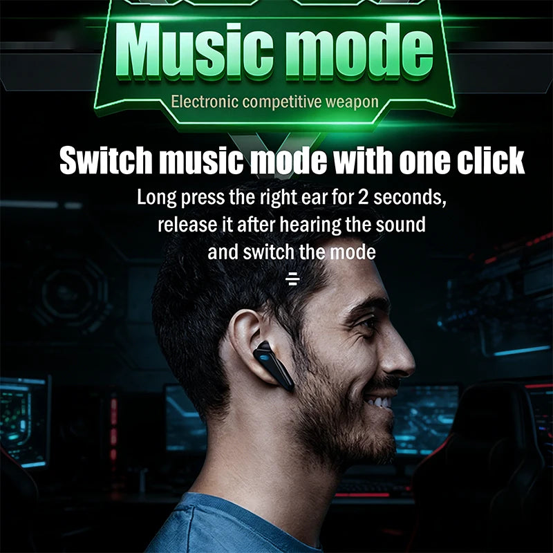 K55-TWS Bluetooth Gaming Earbuds – 65ms Low Latency & Mic Gaming Earbuds Axl